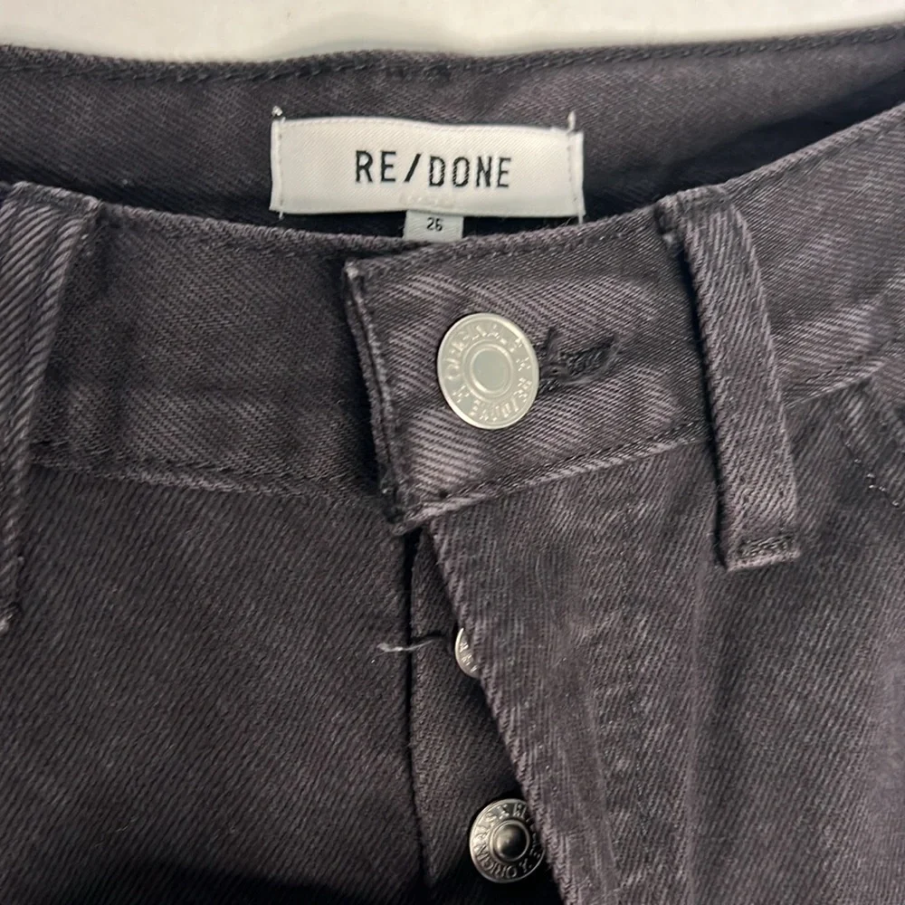 RE/DONE SKINNY BOOT BLACK RAW HEM JEANS 26
